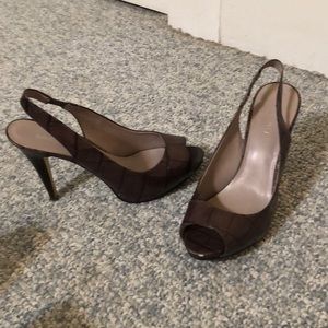 Nine West Gray Leather Heels